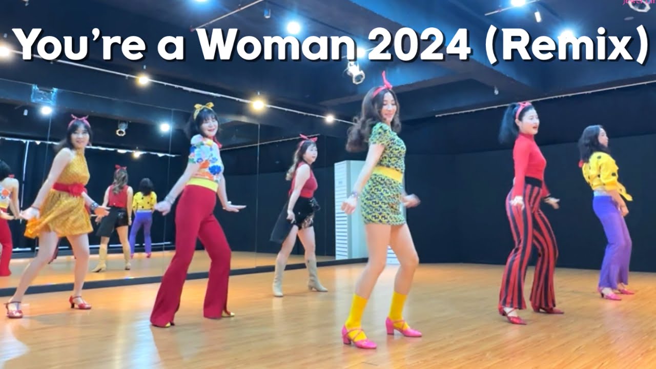 You're a Woman 2024 (Remix) Linedance/ Improver/ 유얼 어 우먼 2024 라인댄스/ JLDK