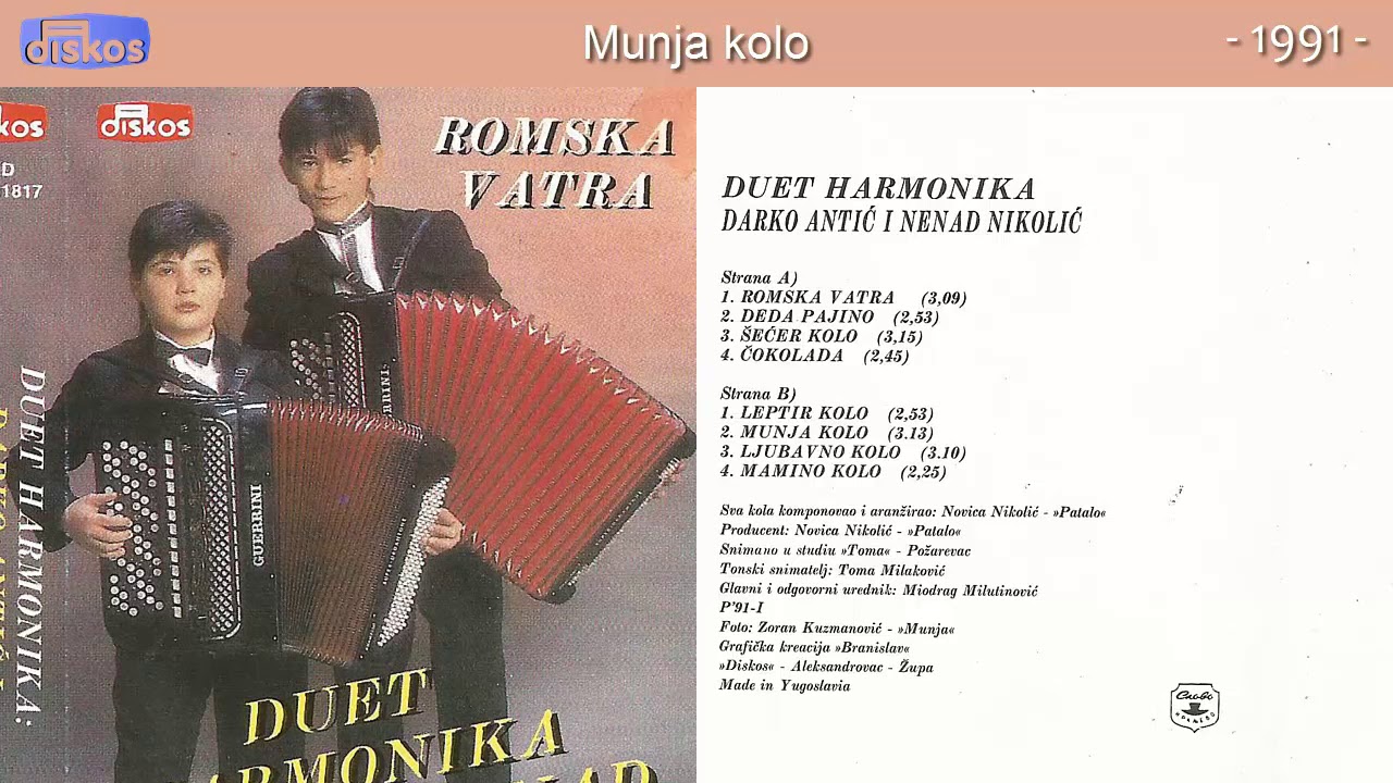 Duet Harmonika Darko Antic i Nenad Nikolic - Munja kolo - (Audio 1991)