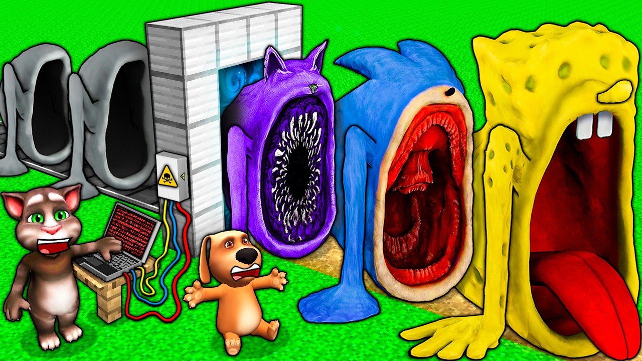 SECRET UPGRADE of SEA EATER MONSTERS vs TV MAN TITAN BOSS and SKIBIDI TOILET in MINECRAFT animation