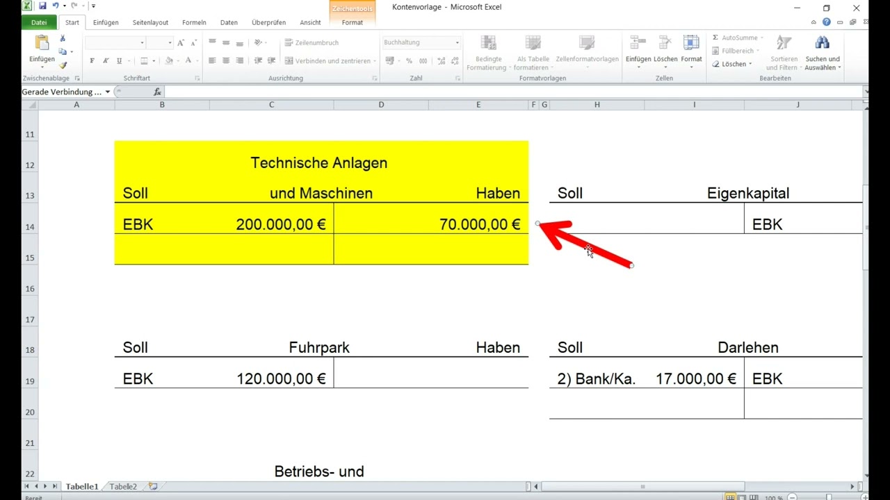 Zusammengesetzter Buchungssatz, GANZE Aufgabe von EBK bis SBK Prüfungstrainer24