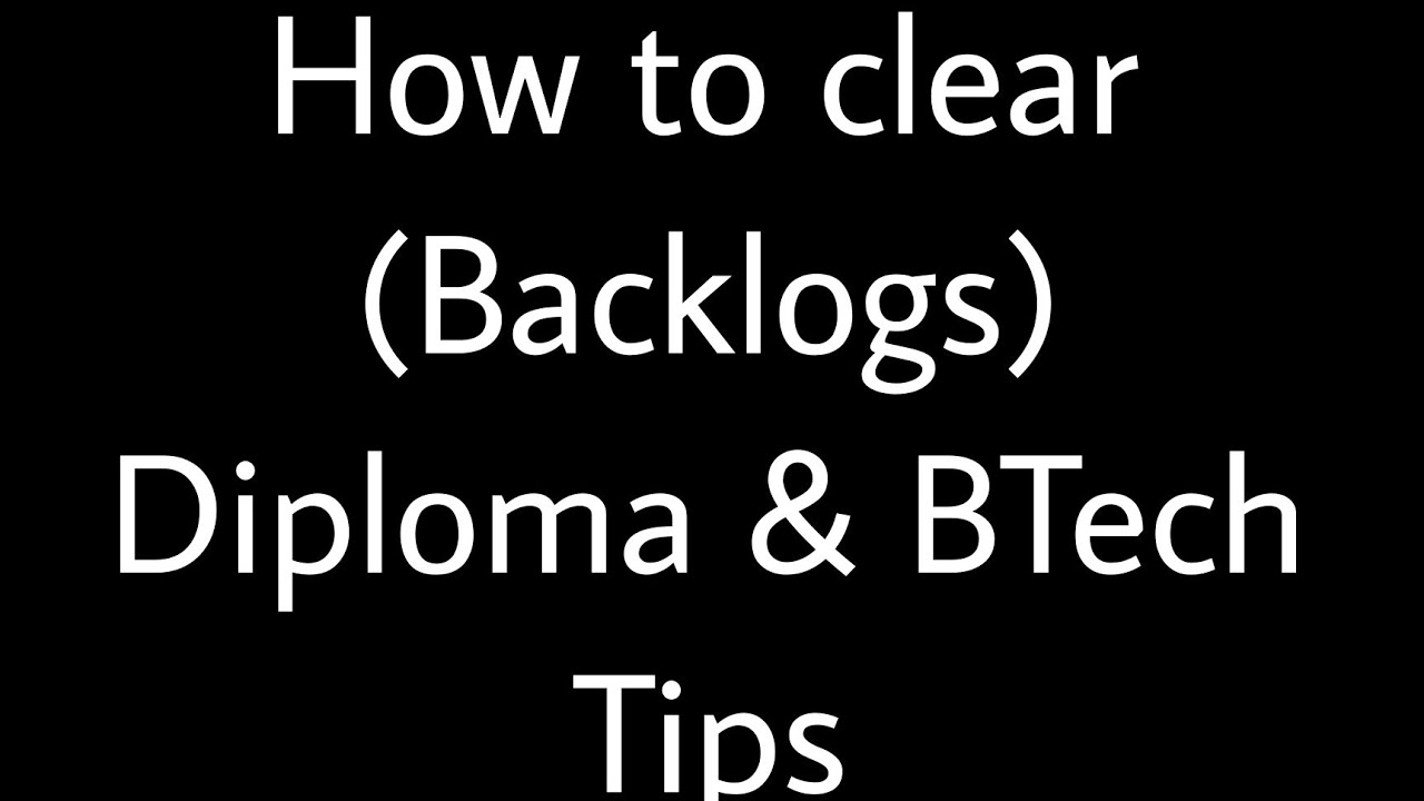 How to clear Backlogs Diploma & BTech ( Tips ) # telugu