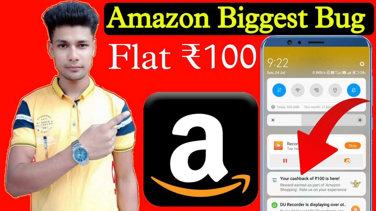 🛑Amazon Biggest Bug ₹100 Flat Cashback | Amazon New Hidden Offer | Today Amazon New Cashback Offer