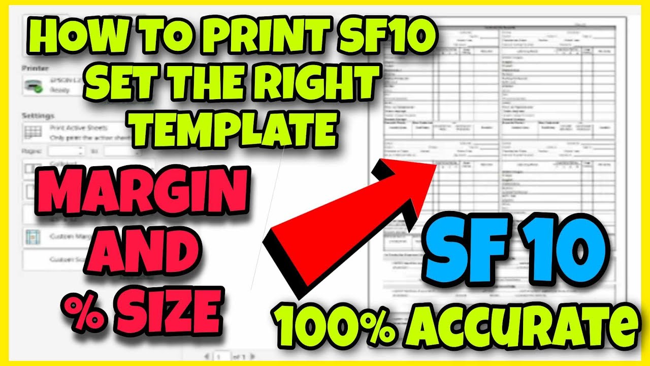 HOW TO PRINT SF10 | SET THE RIGHT TEMPLATE | MARGIN AND % SIZE | 100% ACCURATE | TEACHER JHUNEX