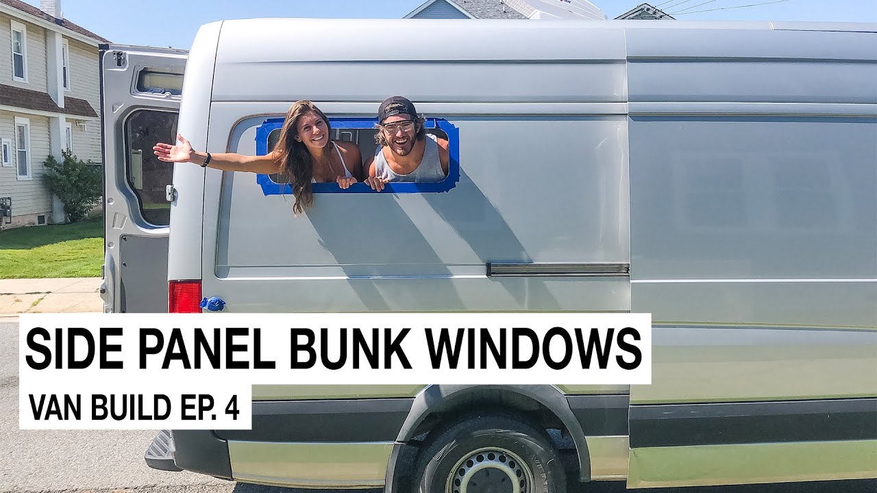 Installing Side Bunk Panel Windows On A Mercedes Sprinter Van - Van Life Build Series Ep 4