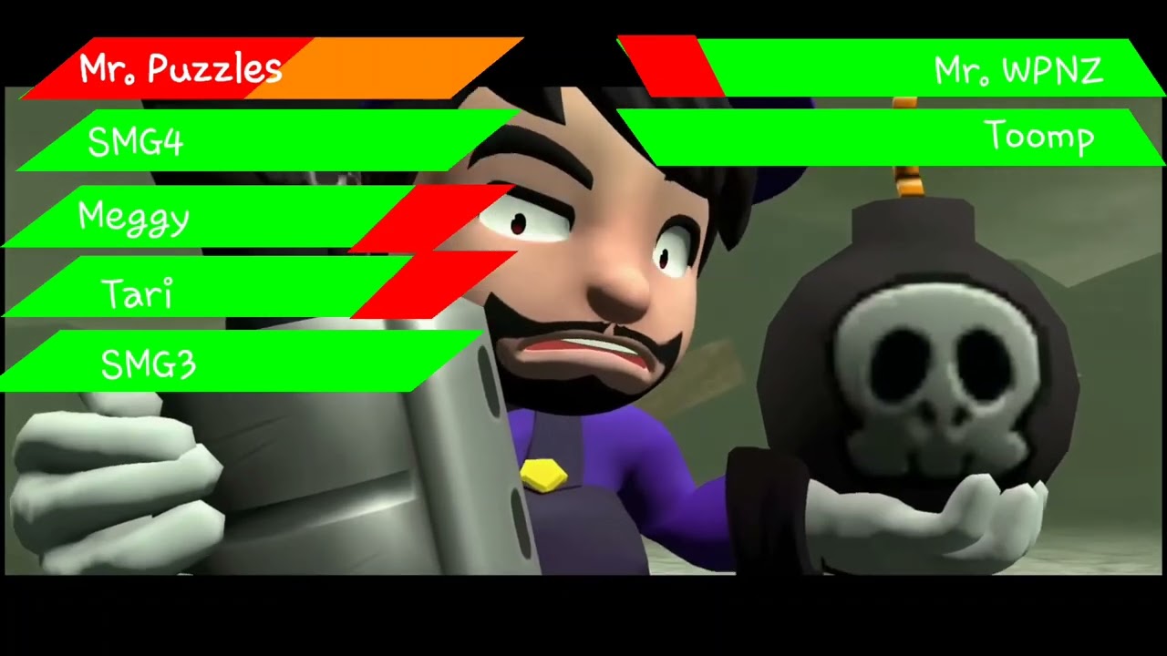 (SMG4 WOTFI 2025) 5th Battle with healthbars