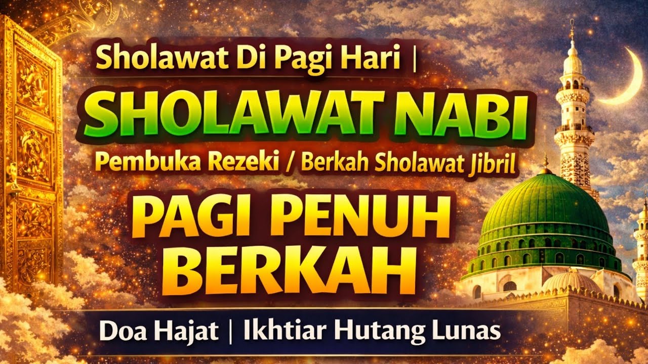 Baca 3 x Saja di Pagi Hari | Sholawat Nabi untuk Ketenangan & Keberkahan Rezeki | SHOLAWAT NABI