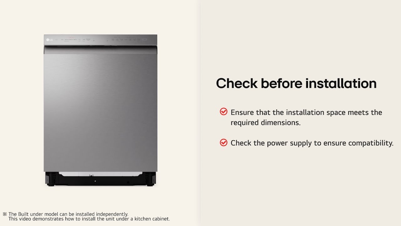 How to install the LG Built under Dishwasher | Step-by-Step Guide
