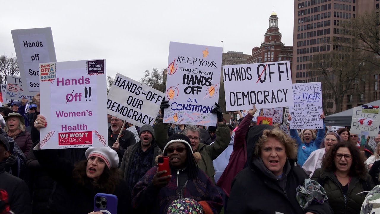 Speakers at Hands Off, New Haven, CT, April 5, 2025, edit   4K