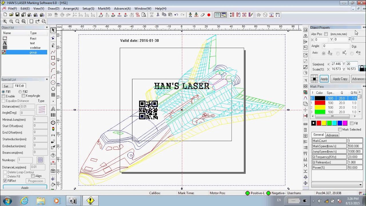 Han's laser marking software demostration