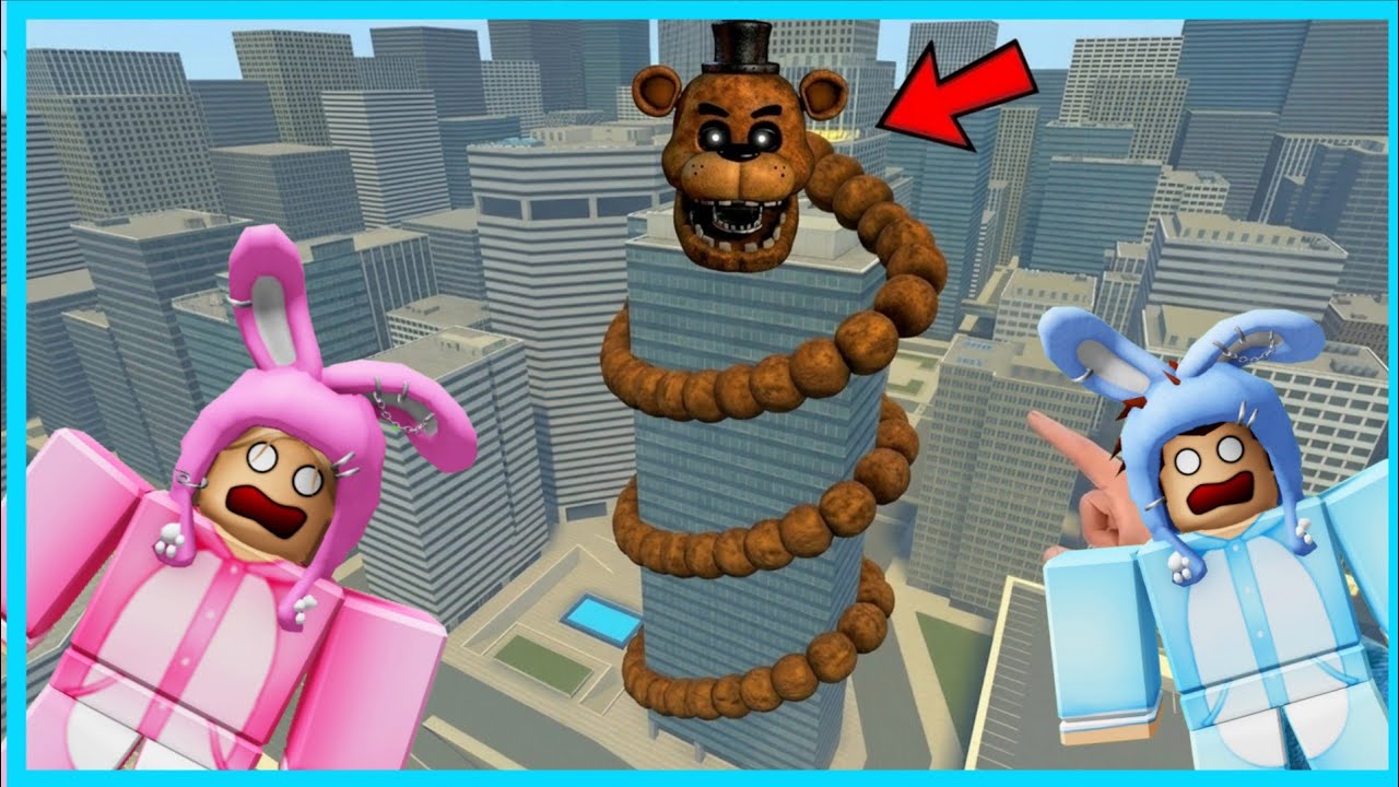 MIPAN & ZUZUZU DI KEJAR CACING ANIMATRONIC FREDDY'S DI ROBLOX! BESAR BANGET