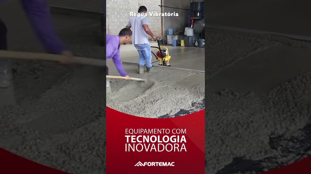 R&eacute;gua Vibrat&oacute;ria de Concreto Fortemac, perfeita para nivelar e sarrafear o concreto