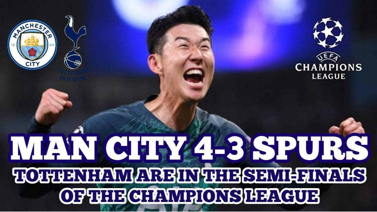 FAN CAM: Man City 4-3 Tottenham: Heung-Min Son 손흥민, 또 다시 득점하다, Llorente Goal, VAR: 17/04/19