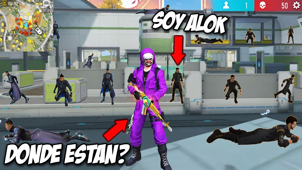 DJ ALOK vs CHRONO ESCONDITE EN FREE FIRE! 😂 MOMENTOS GRACIOSOS FREE FIRE
