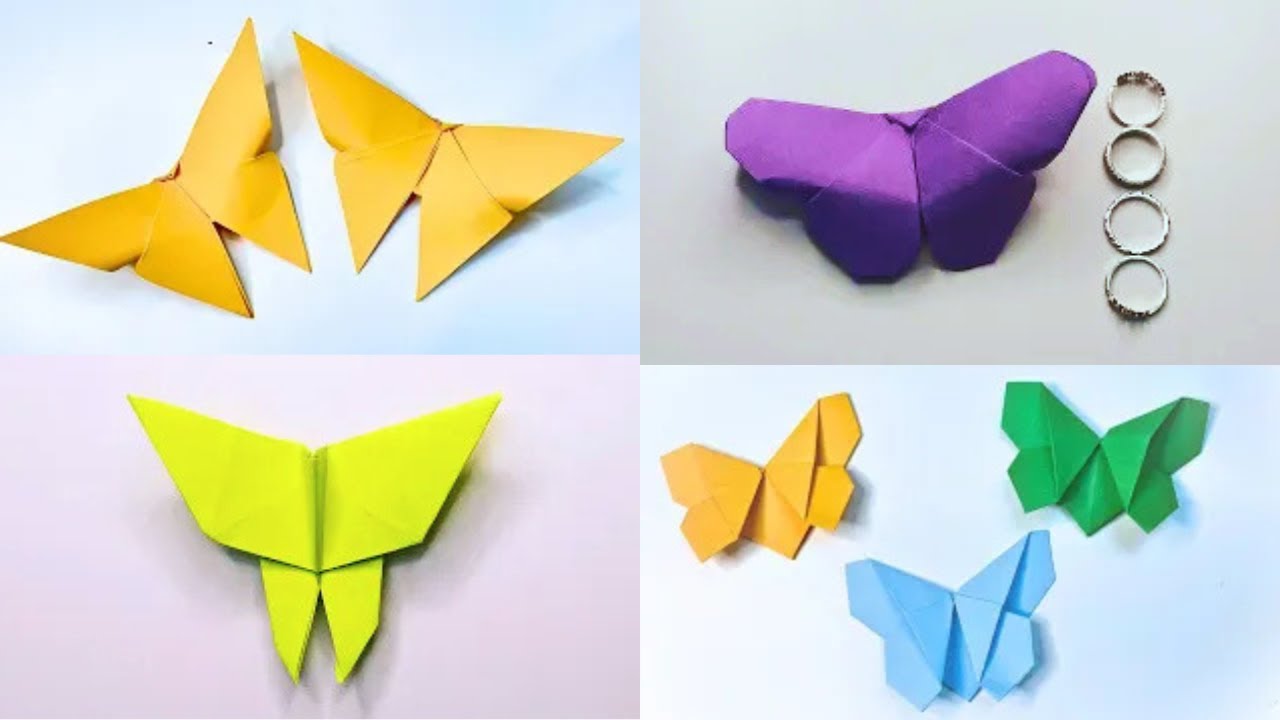 4 Easy Origami Butterfly Tutorial for Beginners | Origami Butterflies | Paper Craft Tutorial