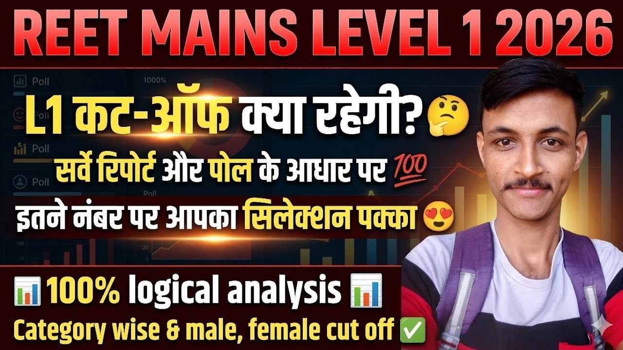 REET Level 1 Final Exact Cut Off✅| 100% Logical Analysis📊 | reet level 1 cut off 2026 |   3rd grade