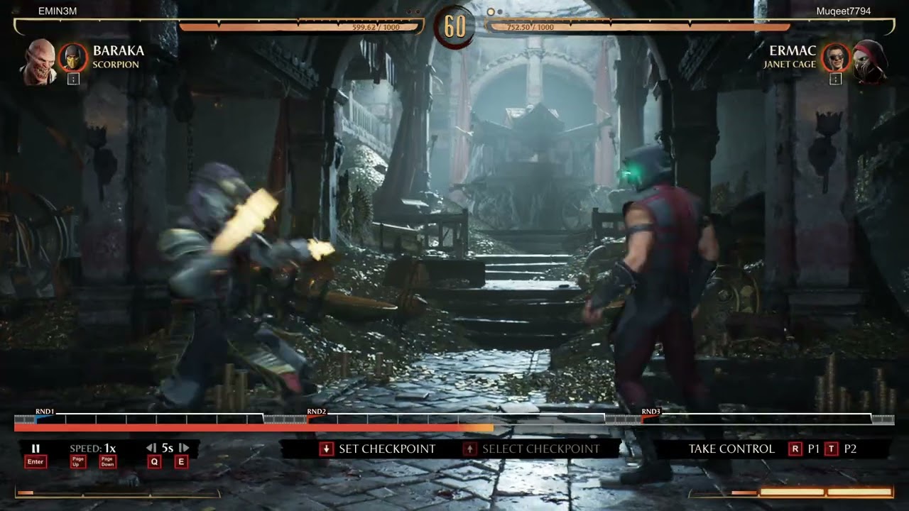 MK1 Online VS a good Ermac player
