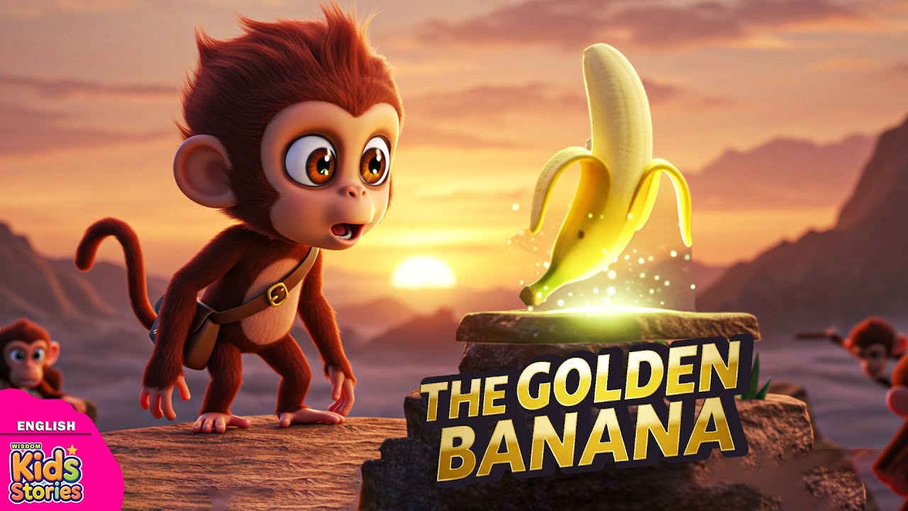 Monkey&rsquo;s Quest for the Golden Banana 🍌🐒 | Jungle Adventure Story for Kids | Moral Tale in English