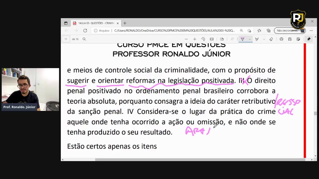 AULA DE CRIMINOLOGIA - CRIME E INSTITUIÇÕES RELACIONADAS AO CRIME