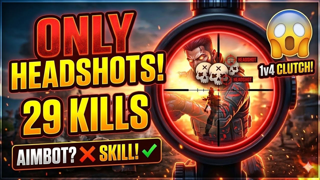 1:00 minutes ❌🗿🚫 29 KILLS  only headshot ⚓o