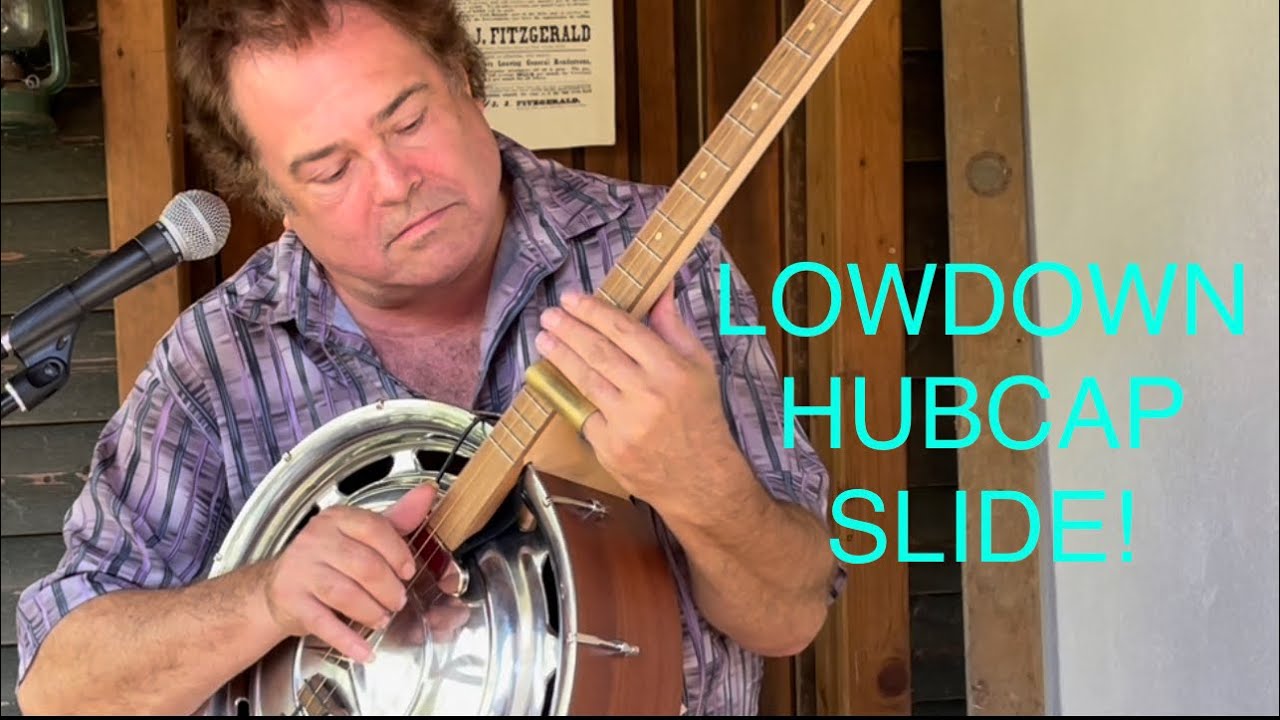 Delta Version Of Catfish Blues Performed On A Mercedes Benz Hubcap Guitar In Germany