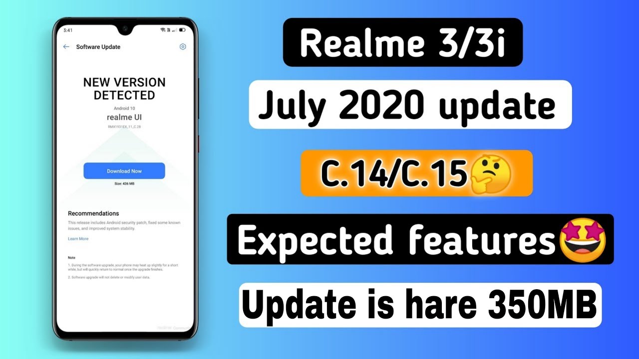 Realme 3 july update | Realme 3i july update,Realme 3 C.14 update,Realme 3i C.14 |