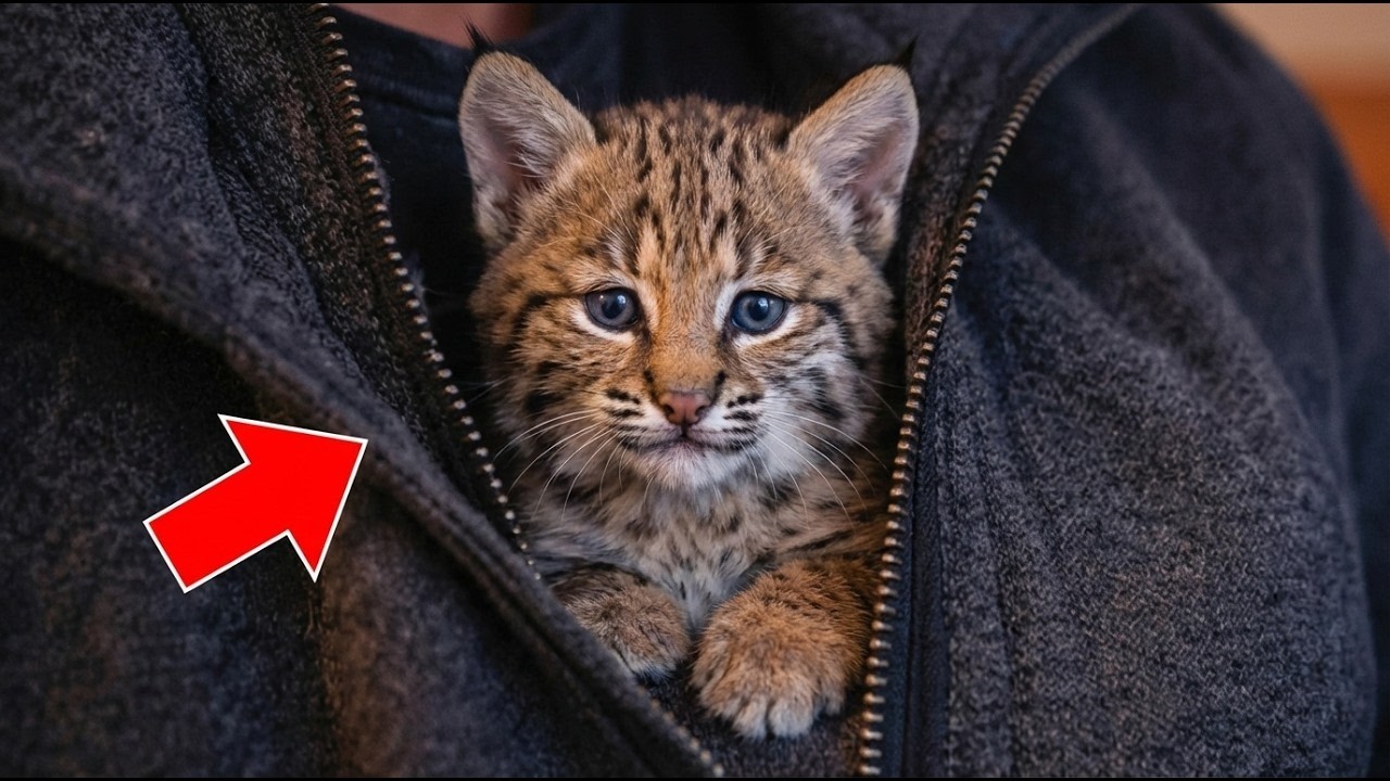 He Saved a Baby Bobcat - Then She REFUSES to Leave His Jacket