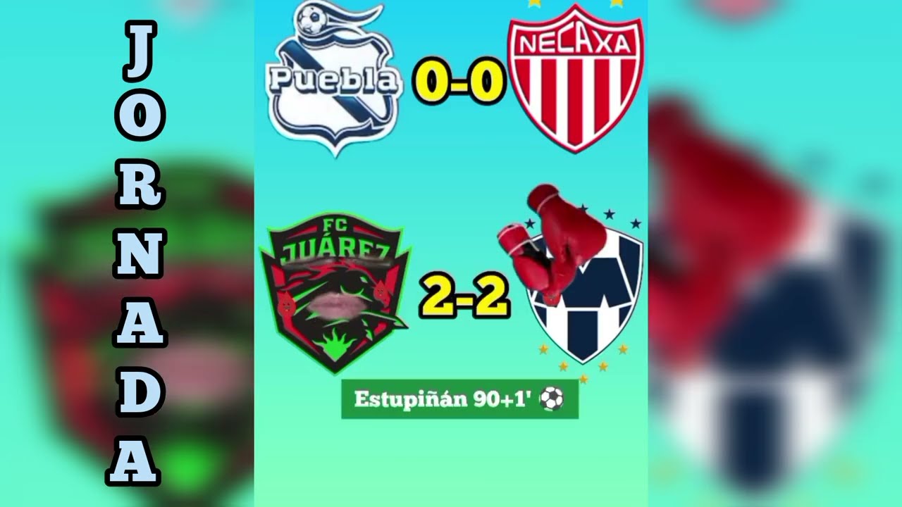 MONTERREY RESCATA EMPATE/PUEBLA Y NECAXA ABURREN #danjesgol #ligamx 