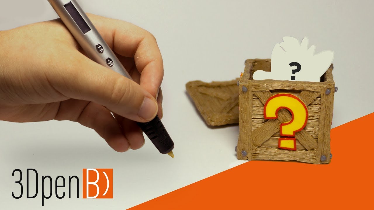3d Pen Creations - Mystery box (Crash Bandicoot) 😎