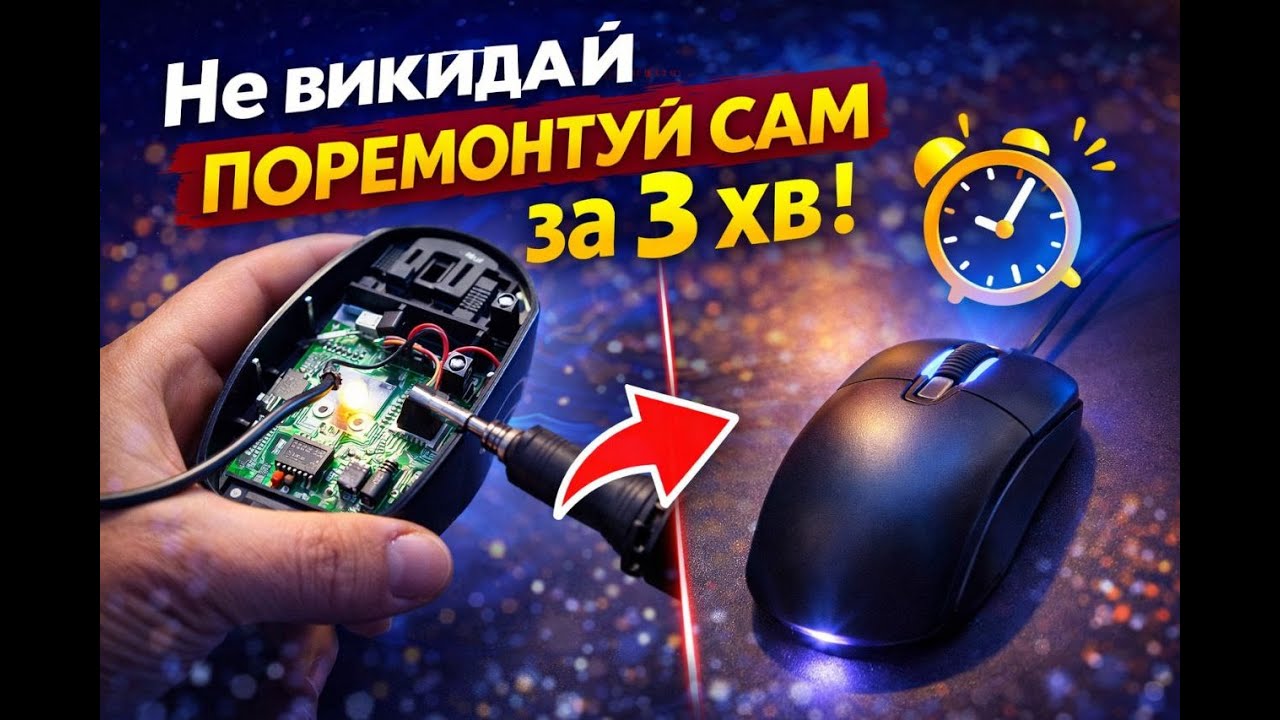 Ремонт комп’ютерної мишки за 3 хв ⏱️ Перестав працювати сенсор не проблема все ремонтується !!!