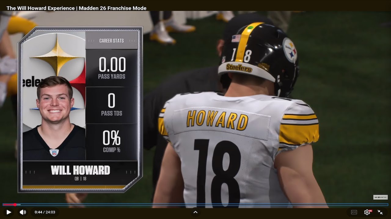 Опыт игры за Уилла Ховарда | Режим франшизы в Madden 26