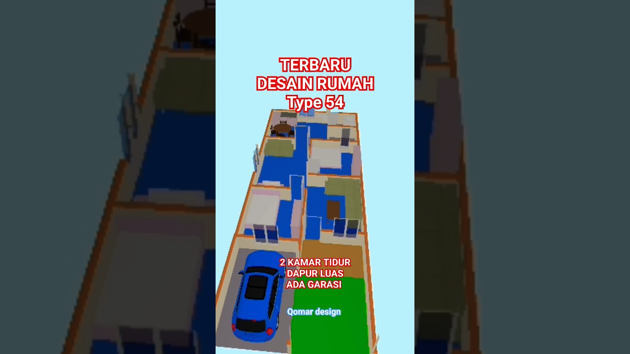 Terbaru desain rumah type 54 #shorts