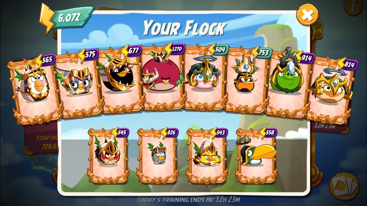MEBC with 2 Bonus Birds, 10 rm - No Red,Blues,Chuck,Hal - Mighty Eagle Bootcamp, Angry Birds 2