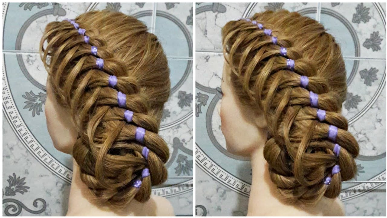 Trenza de 4 con cinta | Trenzas fáciles | La reina de las trenzas