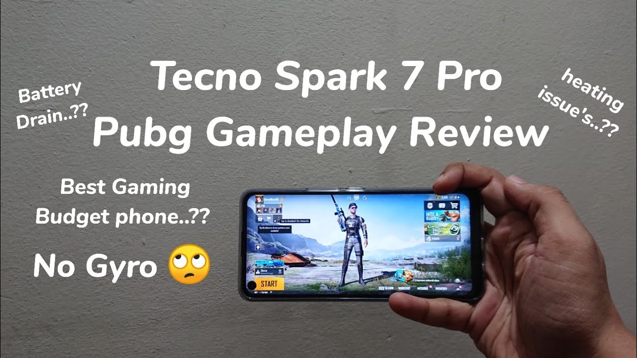 Tecno spark 7 pro Pubg Gameplay Test