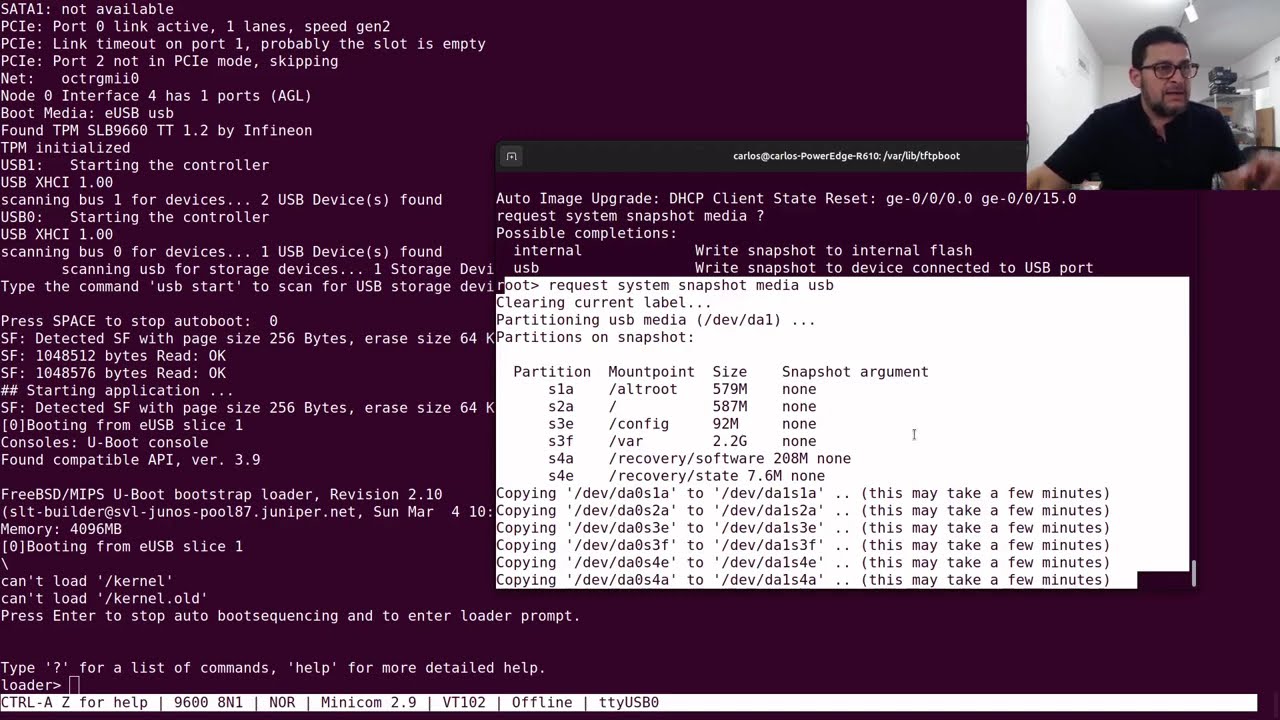 How to Recover a Juniper SRX from snapshot on USB