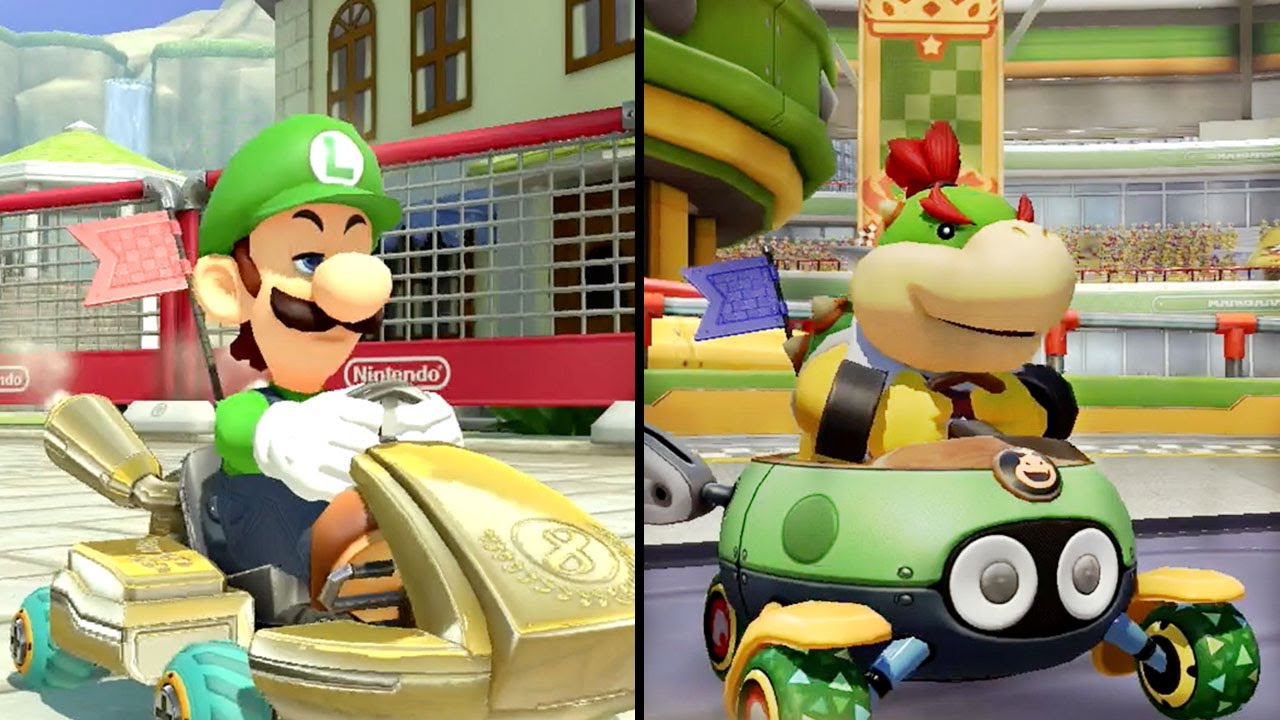 Mario Kart 8 Deluxe - Multiplayer - Renegade Roundup - Luigi vs Bowser Jr