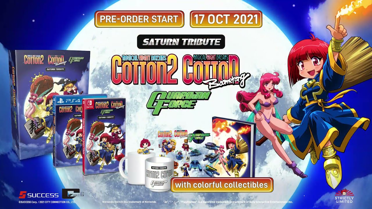 Cotton Guardian Force Saturn Tribute - PS4 & Switch - Trailer - Retail [Strictly Limited Games]