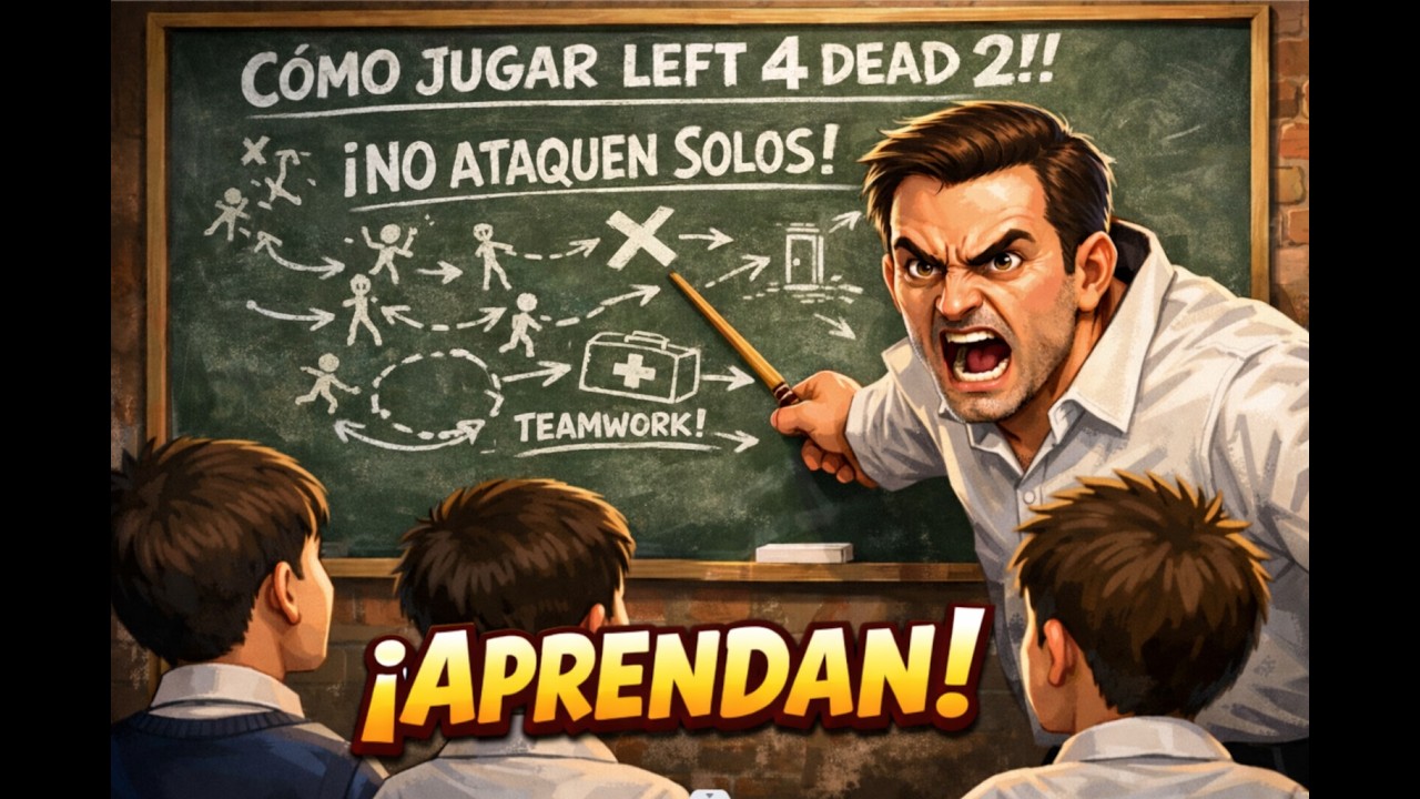 😨PROFESOR de colegio enseña como se juega left 4 dead 2 en VERSUS😨✅