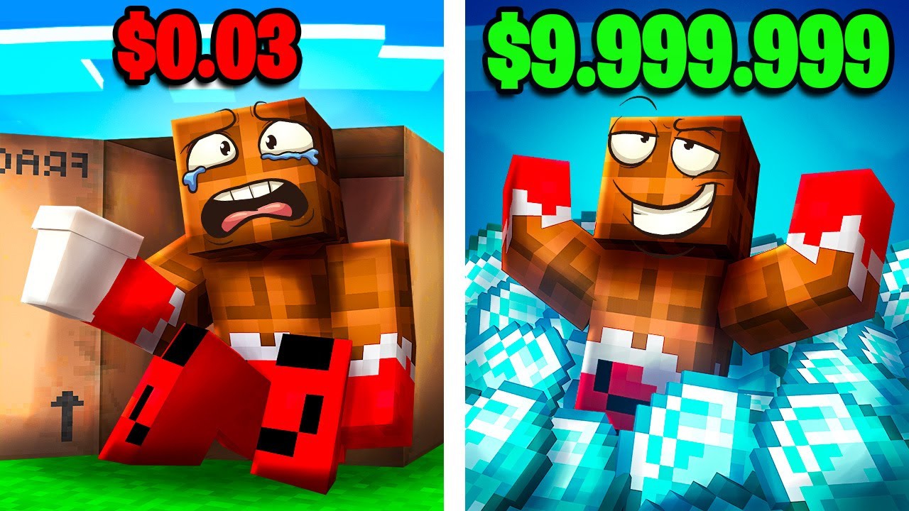 От БОМЖА до МИЛЛИОНЕРА в Майнкрафт! Minecraft