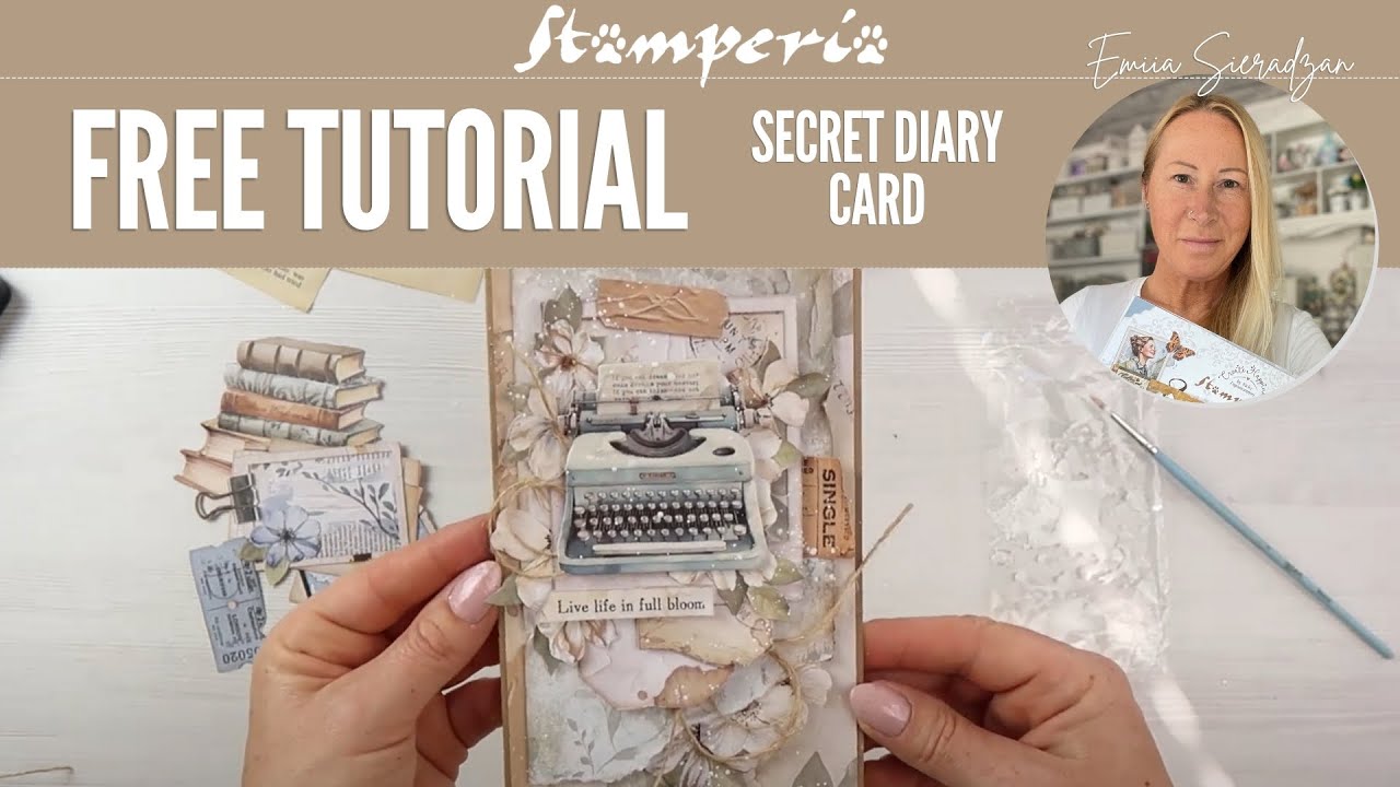 Secret diary card - Tutorial by @EmiliaSieradzan