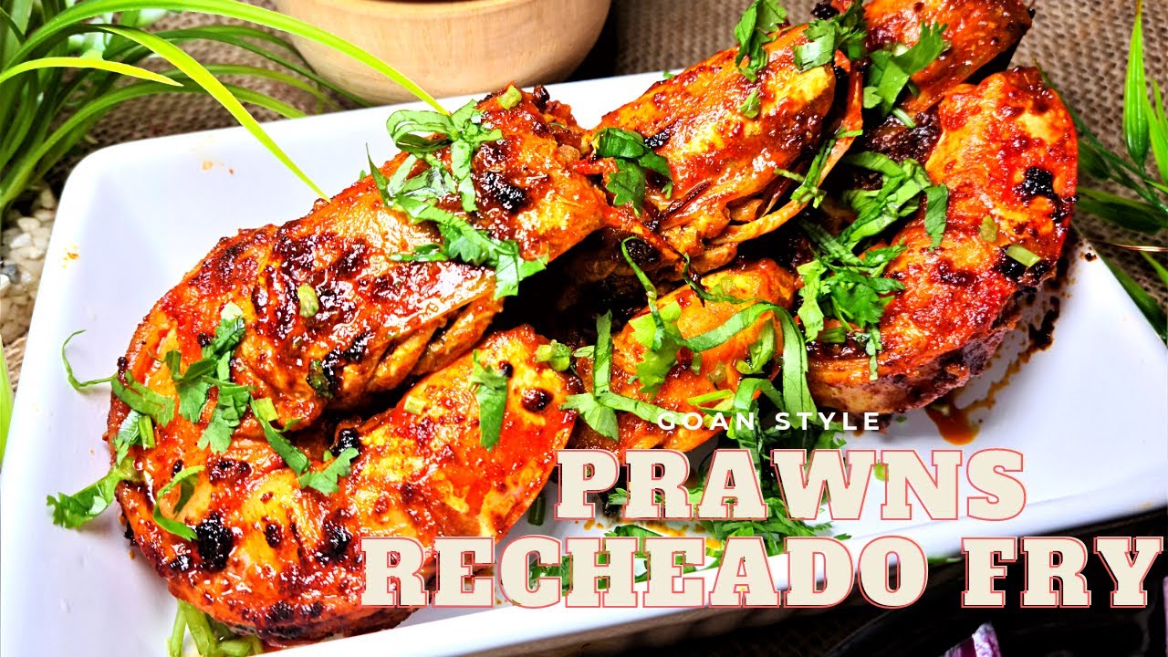 Goan Prawn Recheado Fry | How To Make Prawns Recheado Fry | Prawn Masala Fry Recipe | prawns fry