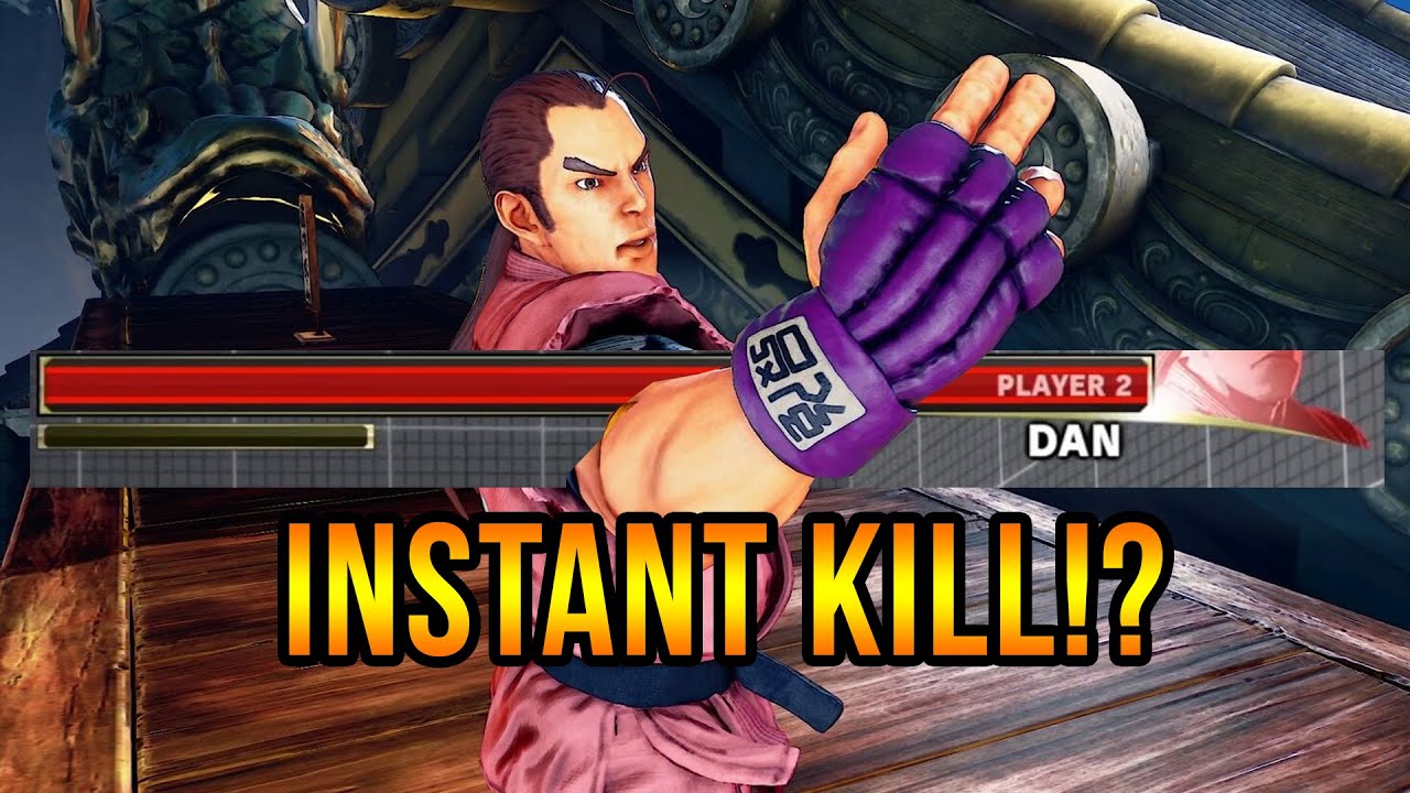 How To Instant Kill Dan From Secret Taunt In Street Fighter 5 - SFV!