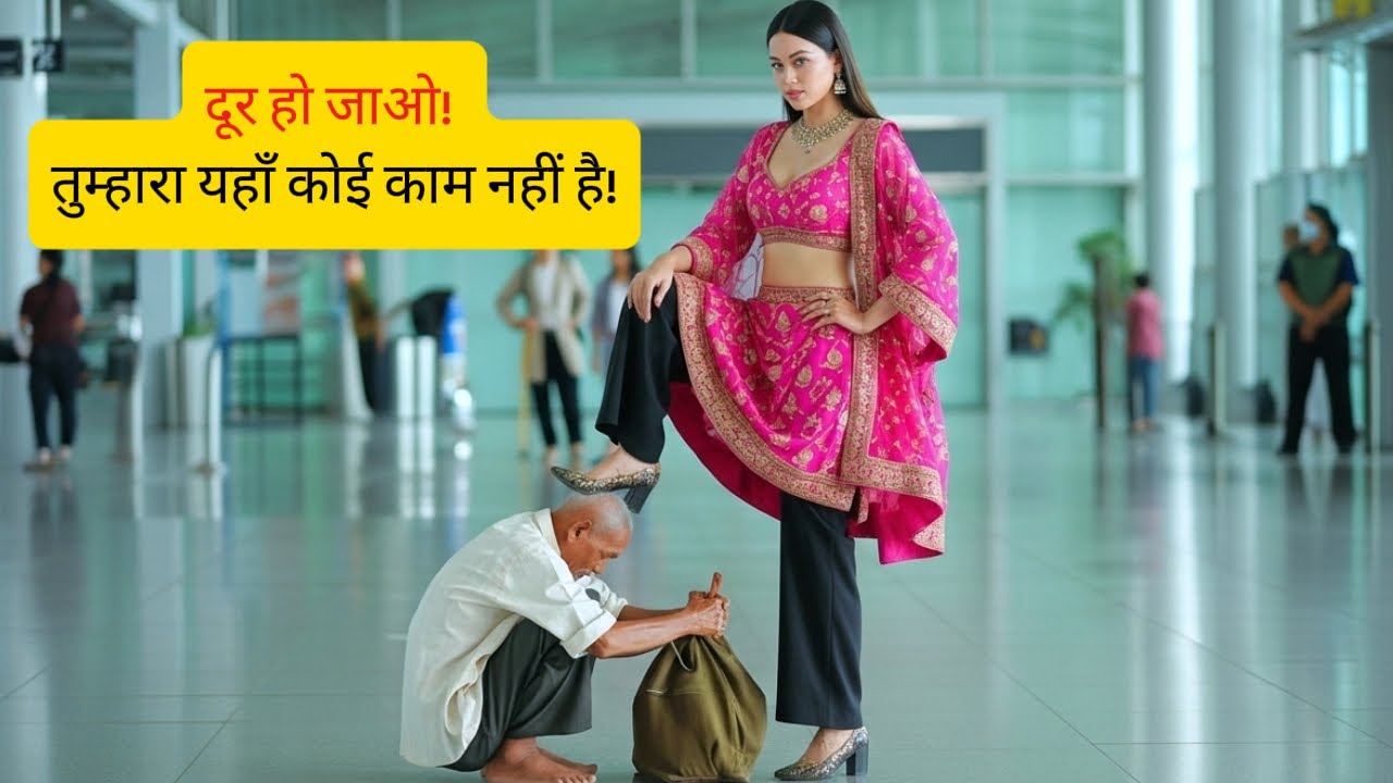 एयरपोर्ट पर अमीर महिला ने बुज़ुर्ग का अपमान किया – पता नहीं था कि वही असली शख्स निकलेगा...
