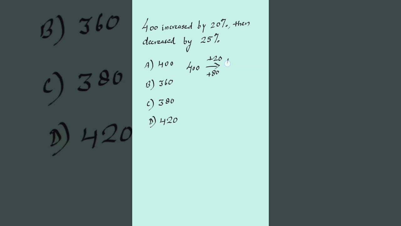 Successive percentage change #percentage