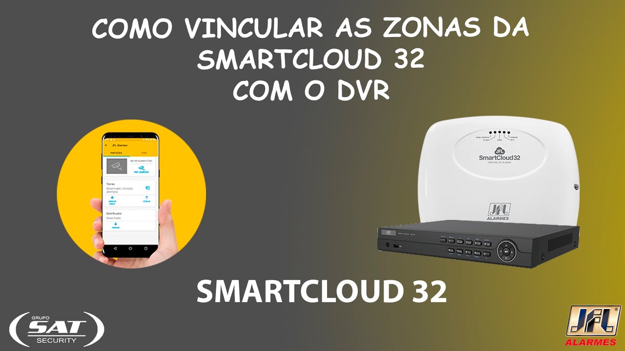 Como vincular as zonas da smartcloud 32 com o DVR