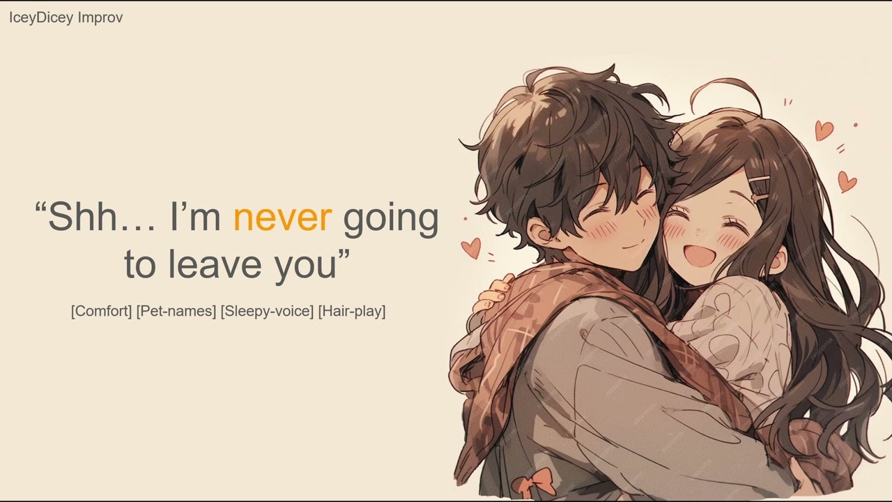 ASMR | Cuddles and Reassurance on Boyfriend's Chest [Comfort] [Hair-Play] [Pet-Names] [Whispers]