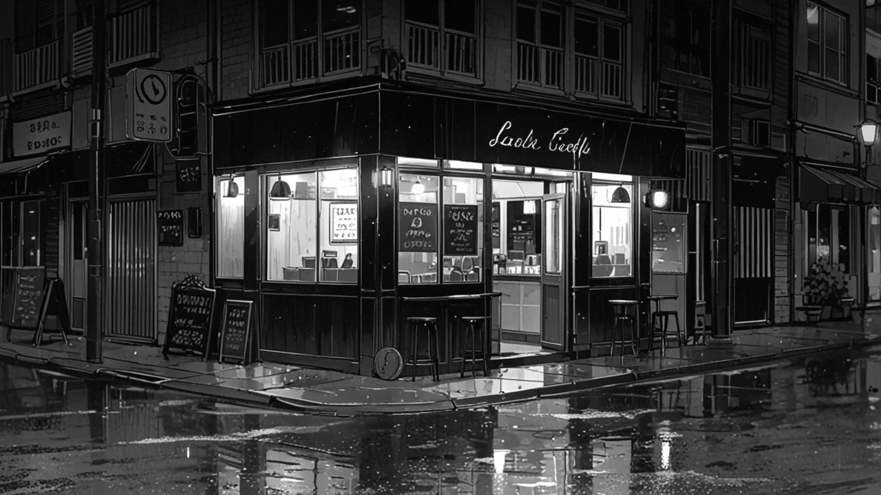 Late Night Cafe Lofi 1 Hour (No Vocals) ☕ | Study & Relax
