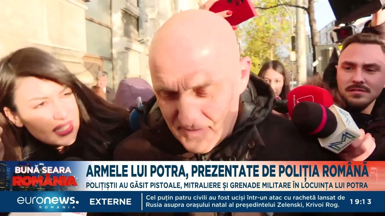 Armele lui Horațiu Potra, prezentate de Poliție. Pistoale, mitraliere și grenade militare