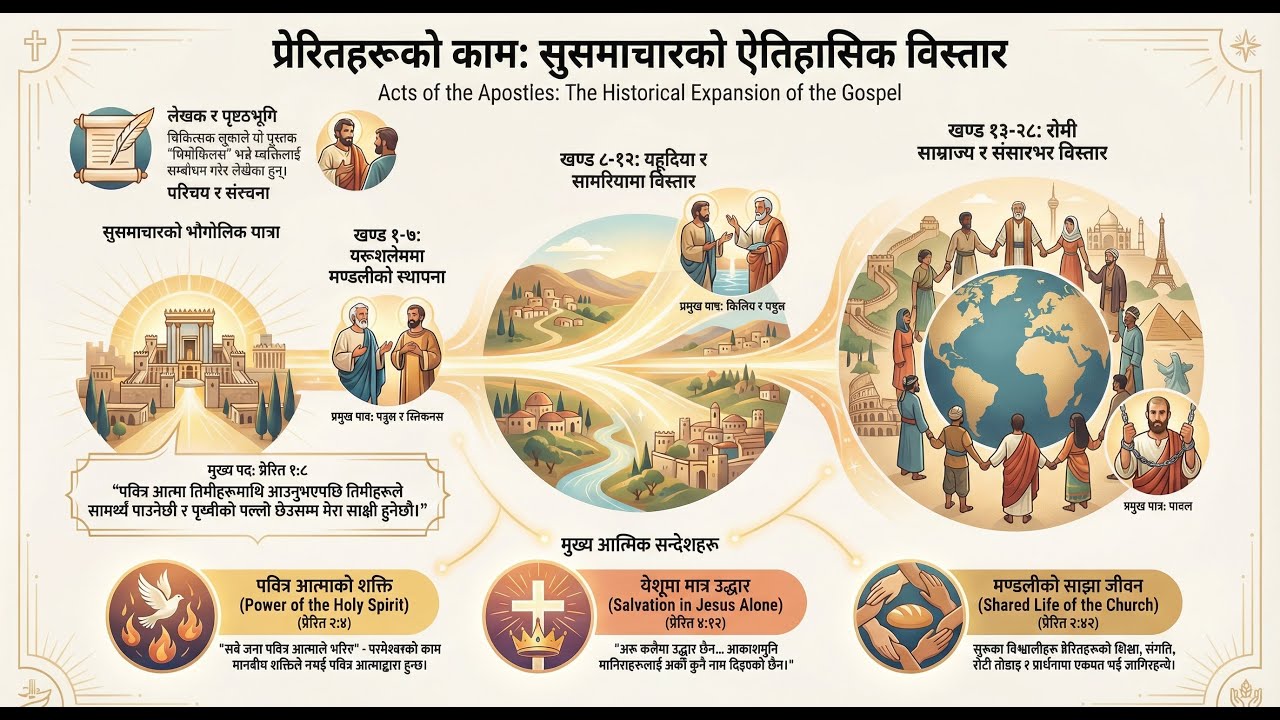 प्रेरित | Acts | प्रेरितहरूको काम ✝️ Book of Acts Overview | Holy Spirit Power & Church Growth