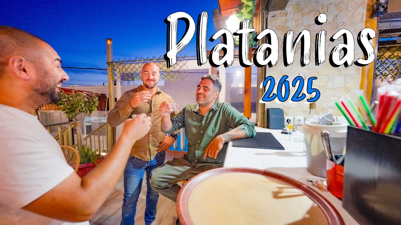 Platanias Crete, Kreta, Nightlife walking tour 4K, Greece travel guide 2025